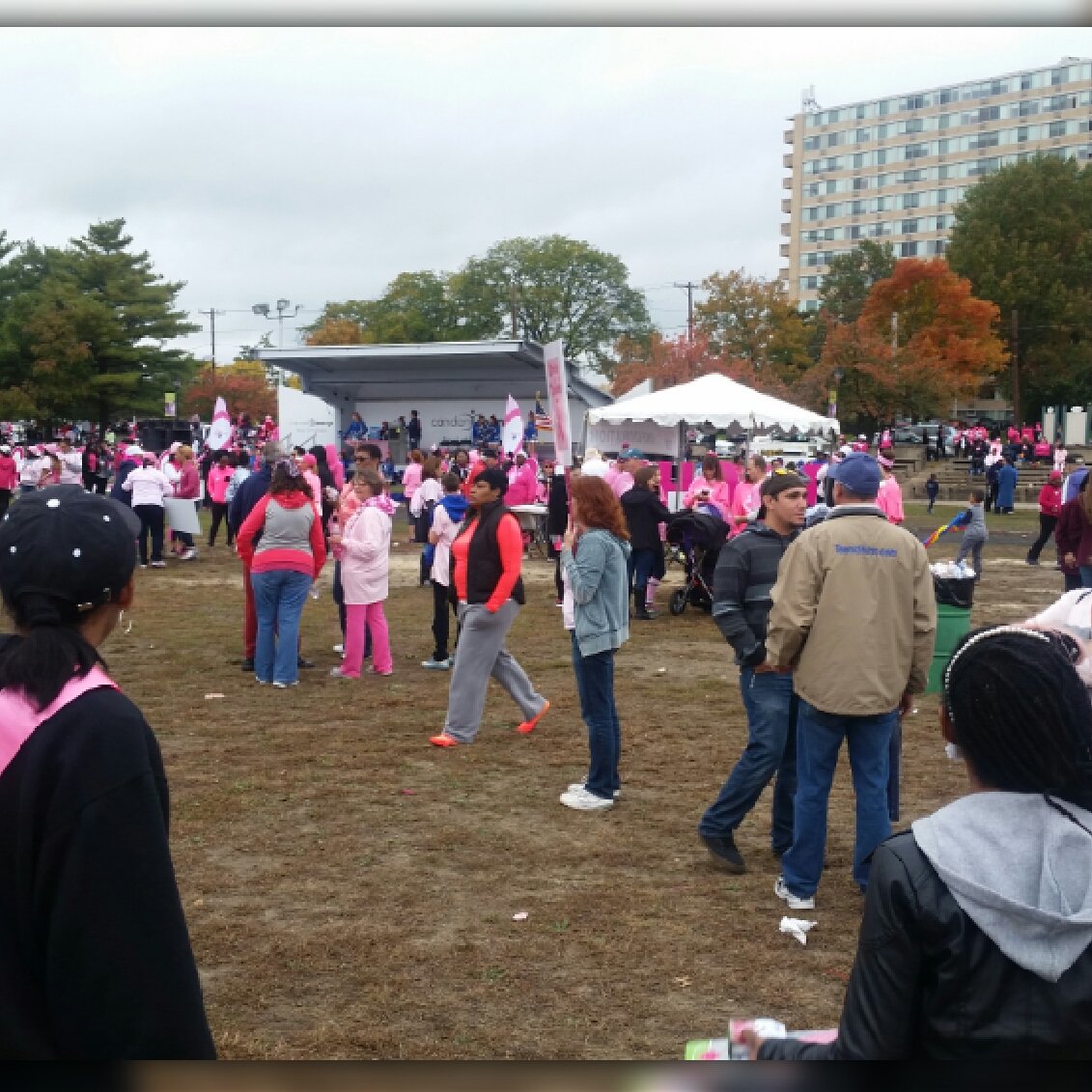 DontForgetTheD's tweet photo. Here supporting my Mom at the 5k for Breast Cancer Awareness. I love how all the survivors are celebrated here! https://t.co/exPR3w3rKj