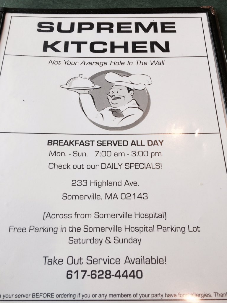 ProfMihal's tweet photo. #SupremeKitchen hands down best breakfast in #Somerville #profmihal30daychallenge https://t.co/JiDHBokSUw