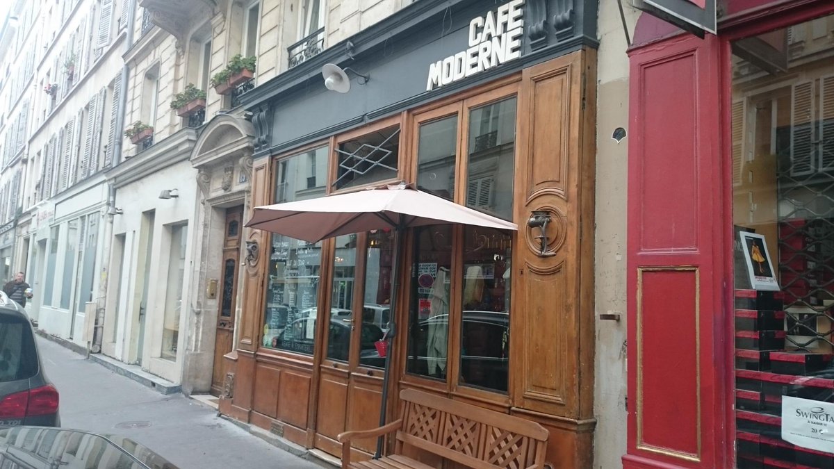 theweeginger's tweet photo. Super happy to be putting in a guest shift at this joint! #Paris #cafemoderne @MnkyShldrUK https://t.co/j307woGKzu