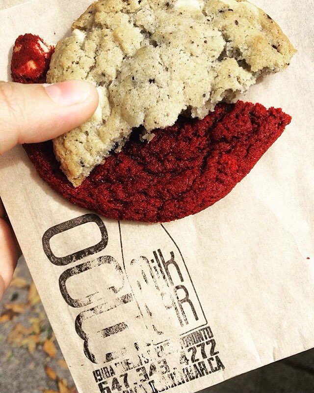 MooMilkBar's tweet photo. It's totally cookie day &amp; you know it. Cookies &amp; Cream and Red Velvet seen here! Open today 12-6📷 by @jessicachan_27 https://t.co/FIbMT9iL1w