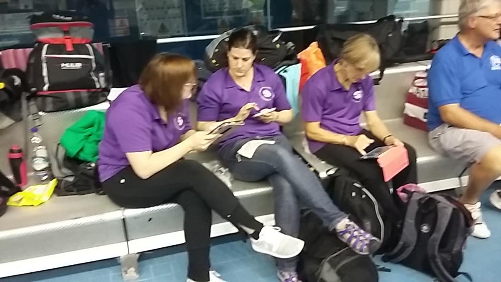 Personal <a href="/birminghammast1/">BMSC</a> cheer squad waiting for the KWS show while reminiscing over old times. #MSC2015