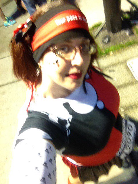 crantina's tweet photo. Harley Quinn is ready to rock #RnRVAN #runrocknroll #rocknblog #chasethisskirt #cepcanada #bondiband https://t.co/KyjXZRfU4Q