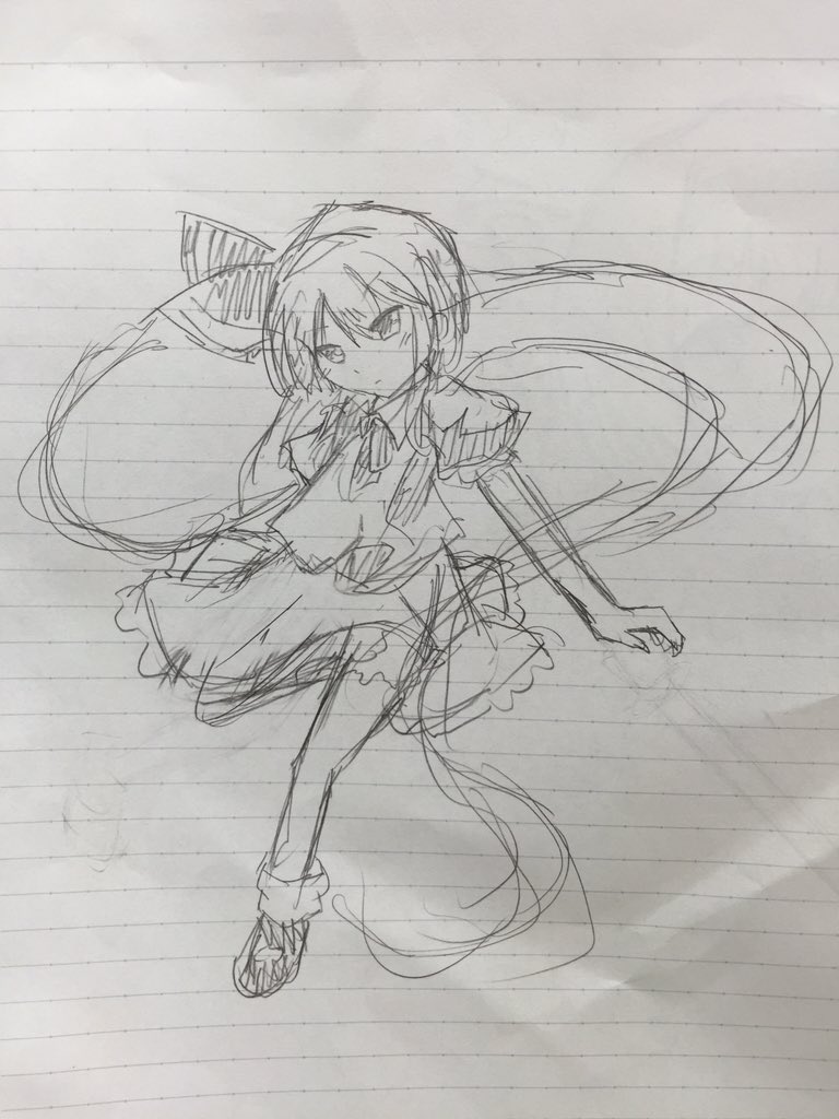 そういえば昨日、落書きって何だって考えてたんで描いた絵がこちら(どちらも私目線で落書き) 
