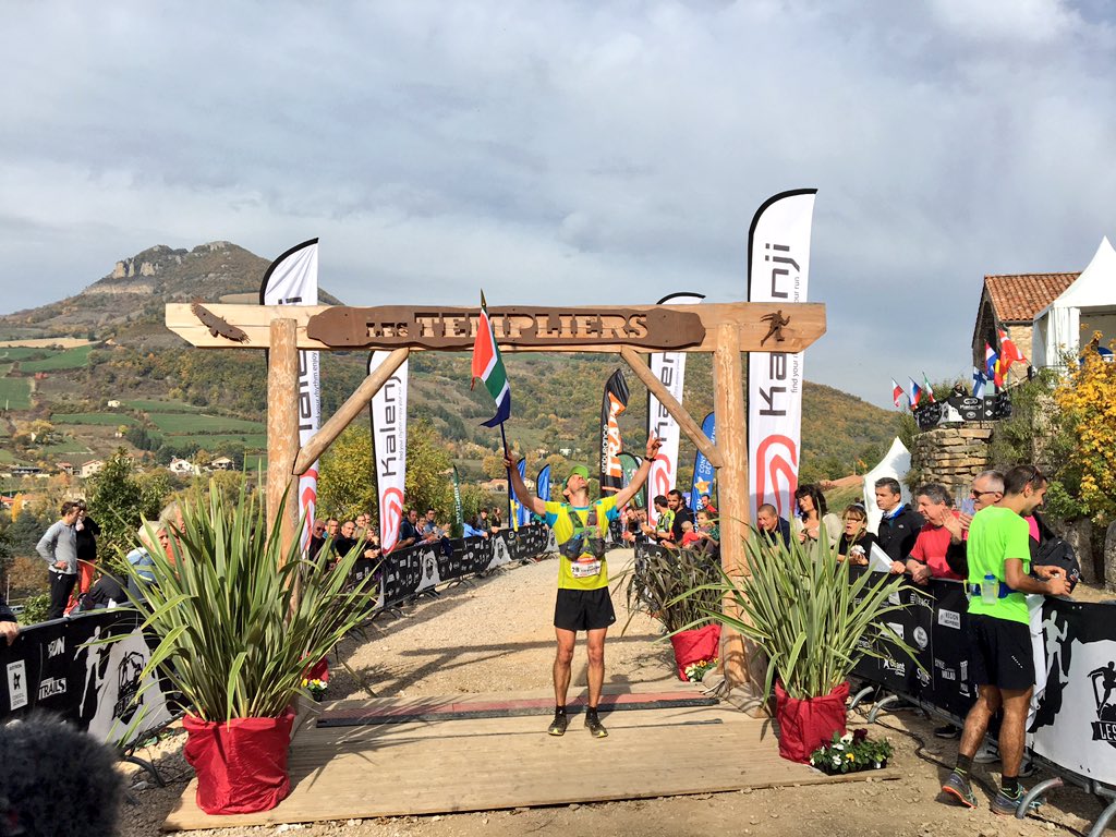 Ian Don Wauchope is the top South African in 7:39:06. He took 17th at Les #Templiers 2015.