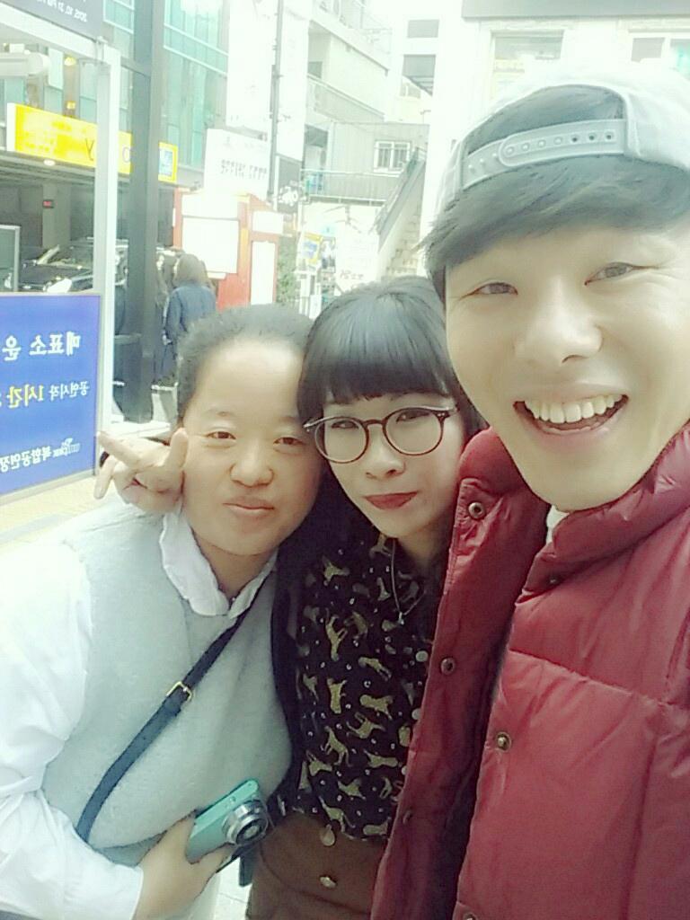 공연후에 성민배우님과 친구와 함께