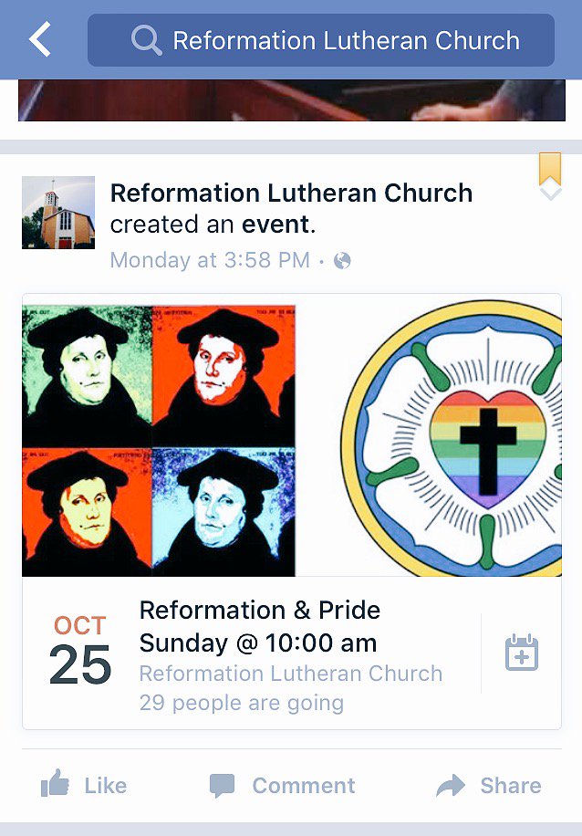 ReformationLC's tweet photo. REMINDER: Services begin at 10 AM #ReformationDay #PrideSunday | | Blessing of the Animals 4pm #AllAreWelcome https://t.co/yPXUixfNIN