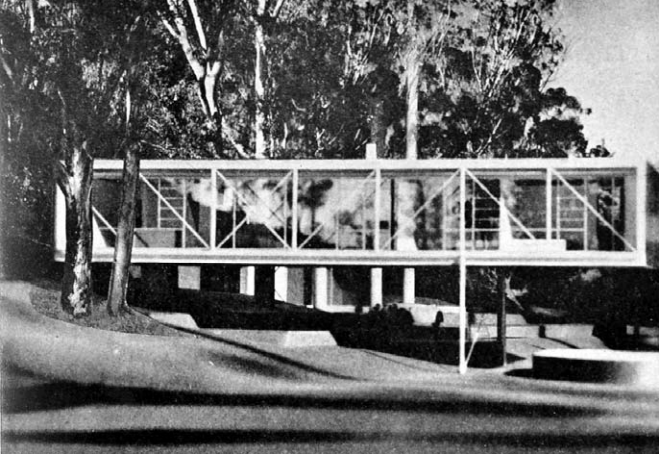 Charles &amp; Ray Eames...
model first version Case Study House 8... "Bridge House”...