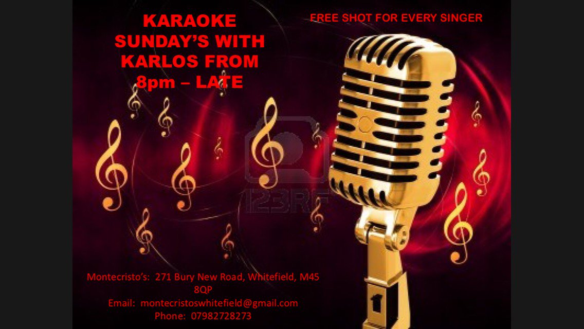 #karaoke #karaokesundays #drinks #whitefield #manchester #music #goodtimes #friends #montecristo