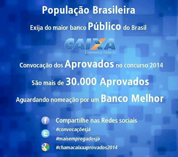 Nyelzym's tweet photo. Pelo retorno imediato das contratações #chamacaixaaprovados2014 #ExploracaoNaoTemPerdao https://t.co/veNcZQGSe3