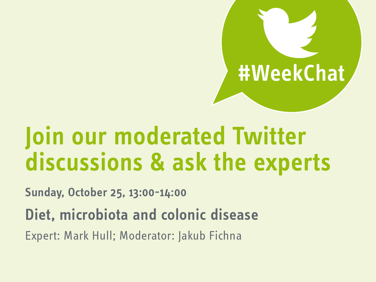 my_ueg's tweet photo. Just 20min left of #weekchat ! Tweet your thought on Diet, #microbiata and colonic disease! https://t.co/xrjHAwphlN