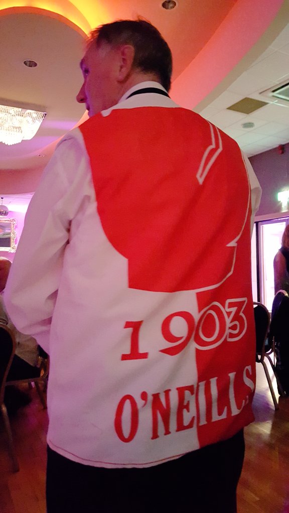 lamhdheargclg's tweet photo. The great man was in his element last night, apparently @ONeills1918 are inundated with requests for the waistcoat! https://t.co/Q32HlW1RPA