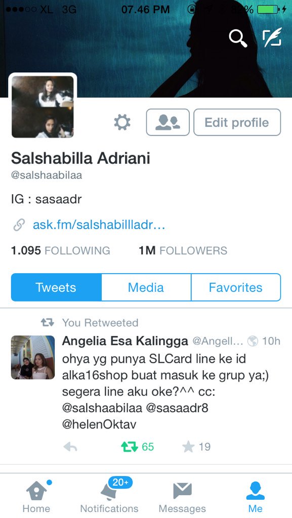 salshaabilaa's tweet photo. Yey #Happy1MSalshalova ❤️❤️❤️💋 Thank you All https://t.co/cNpzgyCmd3