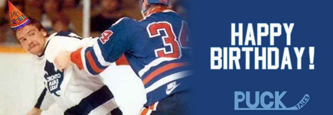 A very happy Puck Talks birthday to \"Captain Crunch\" Wendel Clark! 