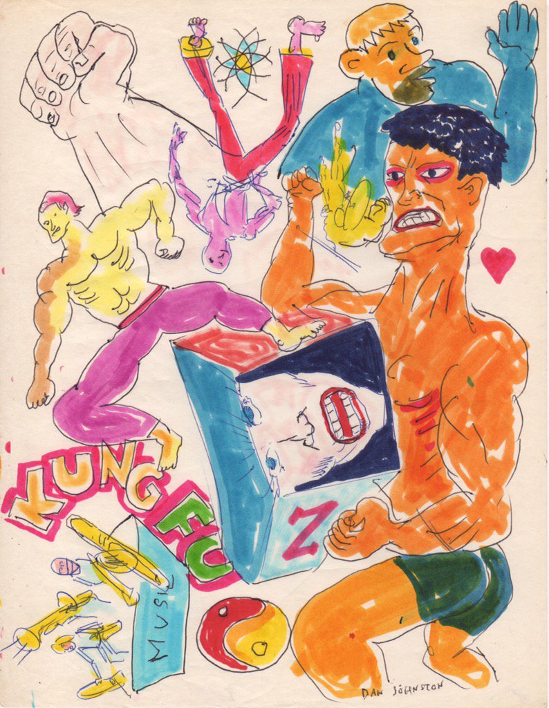 GardeRail's tweet photo. Kung Fu by Daniel Johnston
@OutsiderArtFair #danieljohnston https://t.co/aeKmKAGLBs