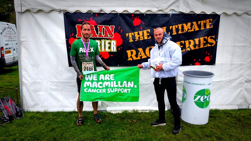 bigthirty's tweet photo. What a great event @PainBarrier. Great course. Doing it for @macmillancancer #welikeitmuddy https://t.co/3vL9Ku2Xe1