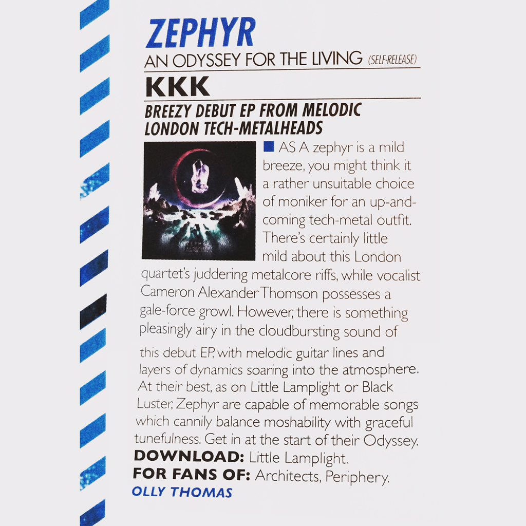 Thanks <a href="/KerrangMagazine/">Kerrang!</a> for the 3K review! #progressive #metalcore #kerrang!