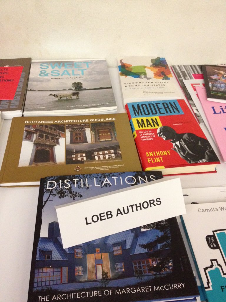 tracymetznrc's tweet photo. My book #Sweet&amp;Salt is in good company: a table full of work by @LoebFellowship authors at #loeb45 @HarvardGSD https://t.co/Spnlj5kDwQ