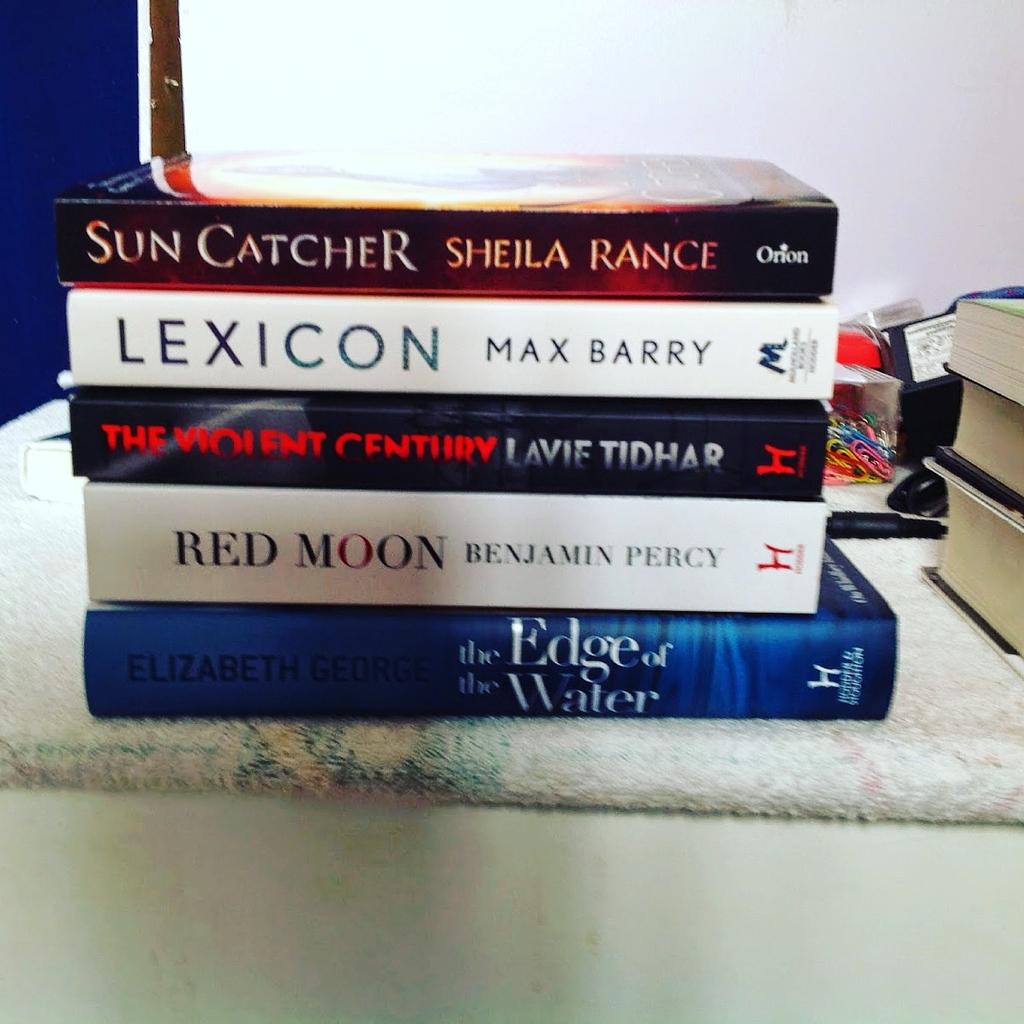 Dang017's tweet photo. Book whoring! #GoodReads #MaxBarry #Lexicon #Happiness 📚📖📒📓📕😄 https://t.co/sXb82pAt4d