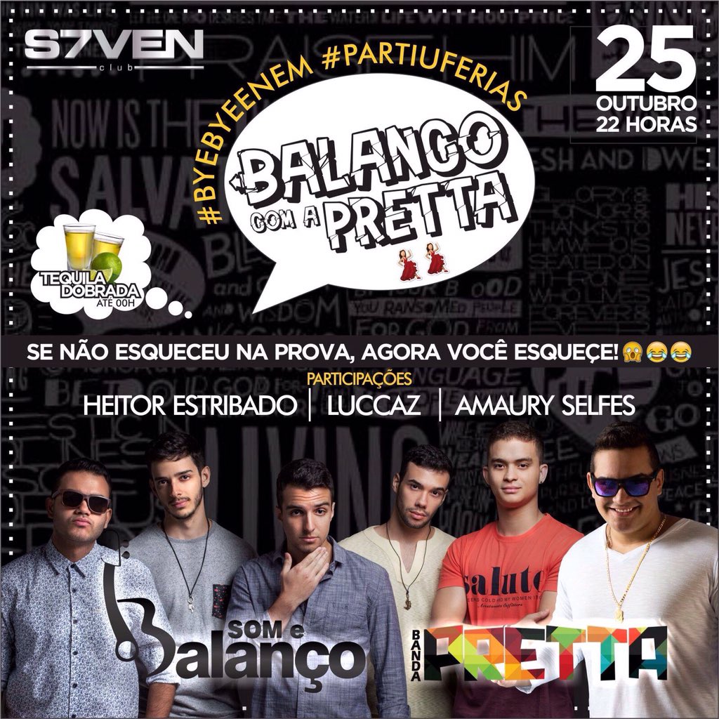 sevenpub's tweet photo. HOJEEEEEE todos os caminhos levam ao @sevenpub!!!
#BALANÇOCOMAPRETTA
Lista S7VEN (limitada)🔻
sevenpub@live.com https://t.co/0tJRQGgKPE