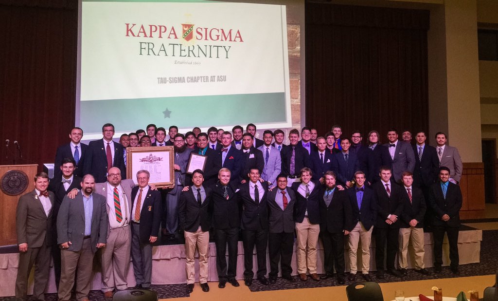 KappaSigmaHQ's tweet photo. Congratulations @KappaSigmaASU on becoming the Tau-Sigma Chapter! Welcome to the Order, A.E.K.Δ.B. https://t.co/movRKchhVL