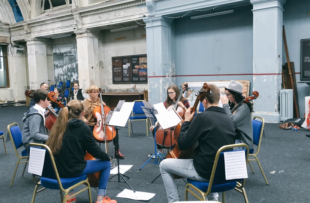 _1nstrumental_'s tweet photo. And we're off! Cellos are filling the arched ceilings of the @DrawingOffices and its glorious https://t.co/4t31b9cUCD