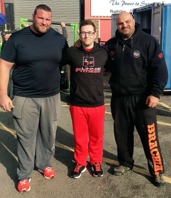 LinnieFitness's tweet photo. Our own @LINNIEKING &amp; #BigBillz with @biglozstrongman &amp; @terryhollands at the #Northamptonshire'sStrongestMan event https://t.co/kaRbIOsGPU