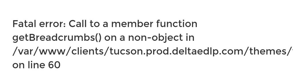 nashmusicwife's tweet image. Dying reading this error message. 😂😂😂 
#fatalerror
#getbreadcrumbs
#nonobject