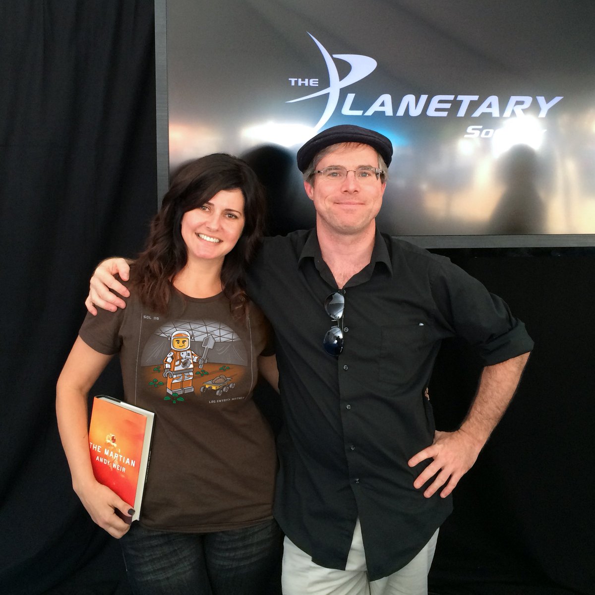 w00ki33's tweet photo. Clearly inspired by #AndyWeir and #TheMartian, it was preeetty cool to meet the guy at #Planetary35. @exploreplanets https://t.co/H2K01egbFR