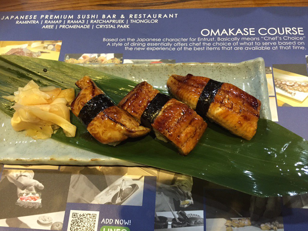 RatasitC's tweet photo. @sushipro Hi! Here are some awesome menus, here in #Bangkok : Aka Awabi, Ise Ebi, Mirugai, Foie Gras &amp; Unagi Sushis! https://t.co/AJGmw8KRmi