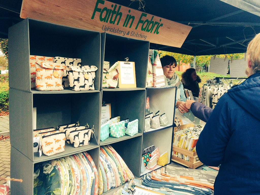 I'm at <a href="/_makersmarket/">Makers Market</a> Didsbury today with <a href="/faithinfabric/">Faith In Fabric</a>