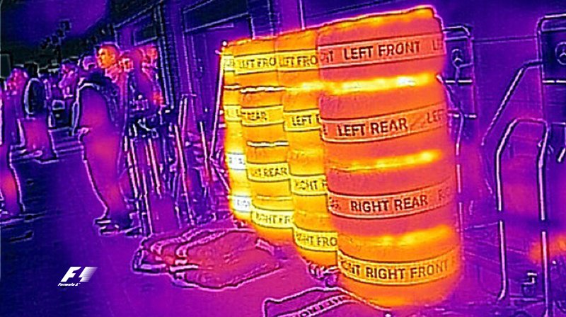 F1's tweet image. Not everything&apos;s cold &amp;amp; wet in Austin... Check out these thermal images from #USGP qualifying