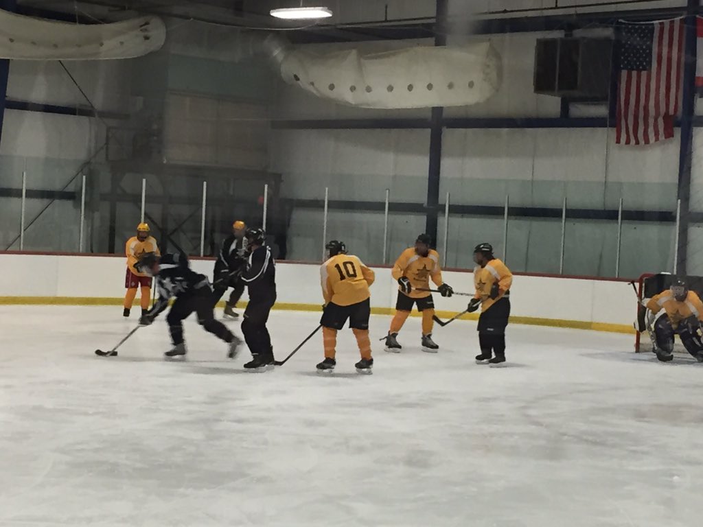 CourageUSA's tweet photo. Day 2 of the 2nd annual Blind Ice Hockey Summit is happening right now! #hockey #blindhockey #usahockey https://t.co/DISZ43SaOC