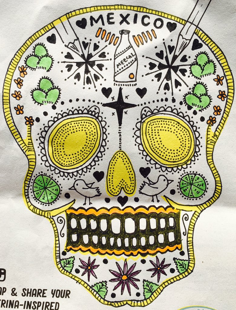 #WahacaDOTD <a href="/wahaca/">wahaca</a> Oaxaca inspired calavera día de los muertos #Mexico #mezcal #limón #nopal #gusano