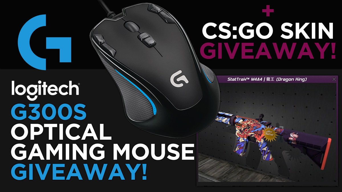 CAZeSports's tweet photo. Enter our #Giveaway to win a @LogitechG G300s Mouse &amp; CS:GO M4A4 StatTrak Dragon King Skin! https://t.co/gFIK2PvIEB https://t.co/PjLhcFeRDR