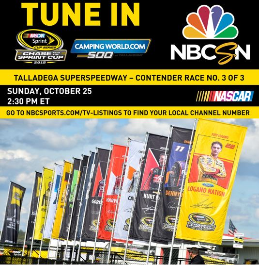 It's race day @TalladegaSuperS! RT if you will be tuning in! #TeamJL #TheChase