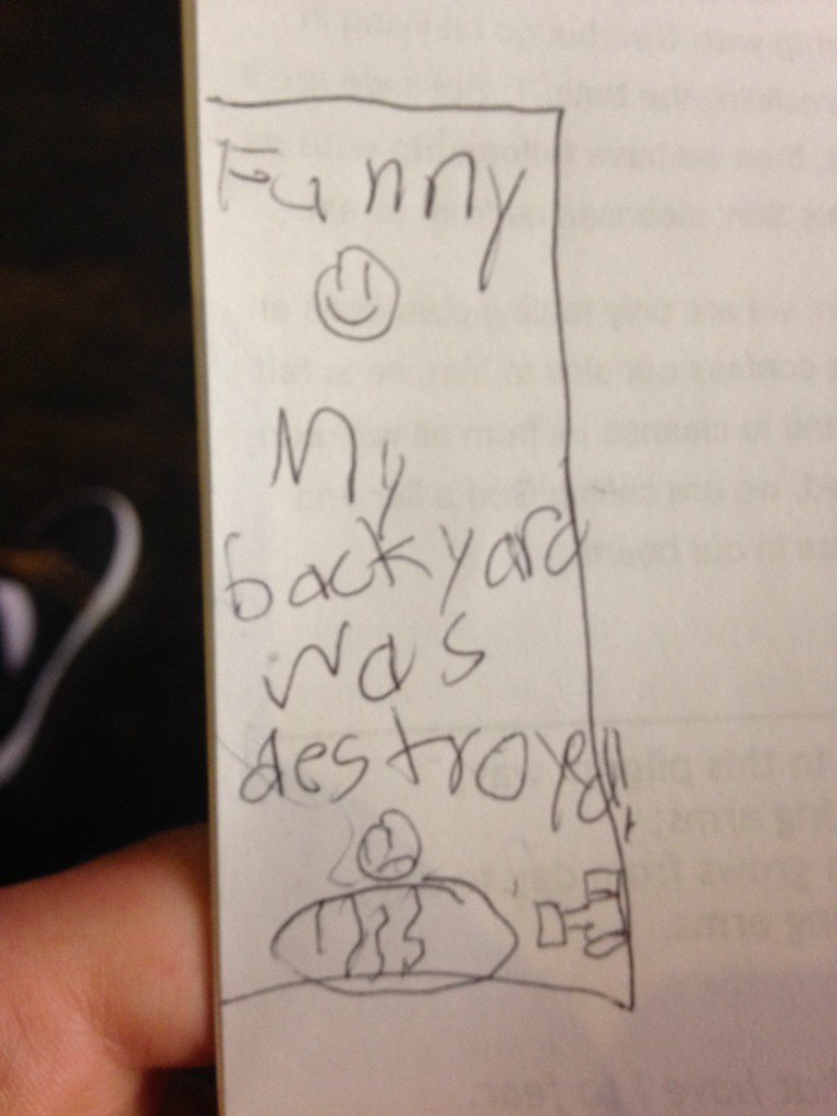3typesofcrazy's tweet photo. Funny: my back yard was destroyed. #kidnotes #newlifesunday #transformation https://t.co/lQngSAowjP