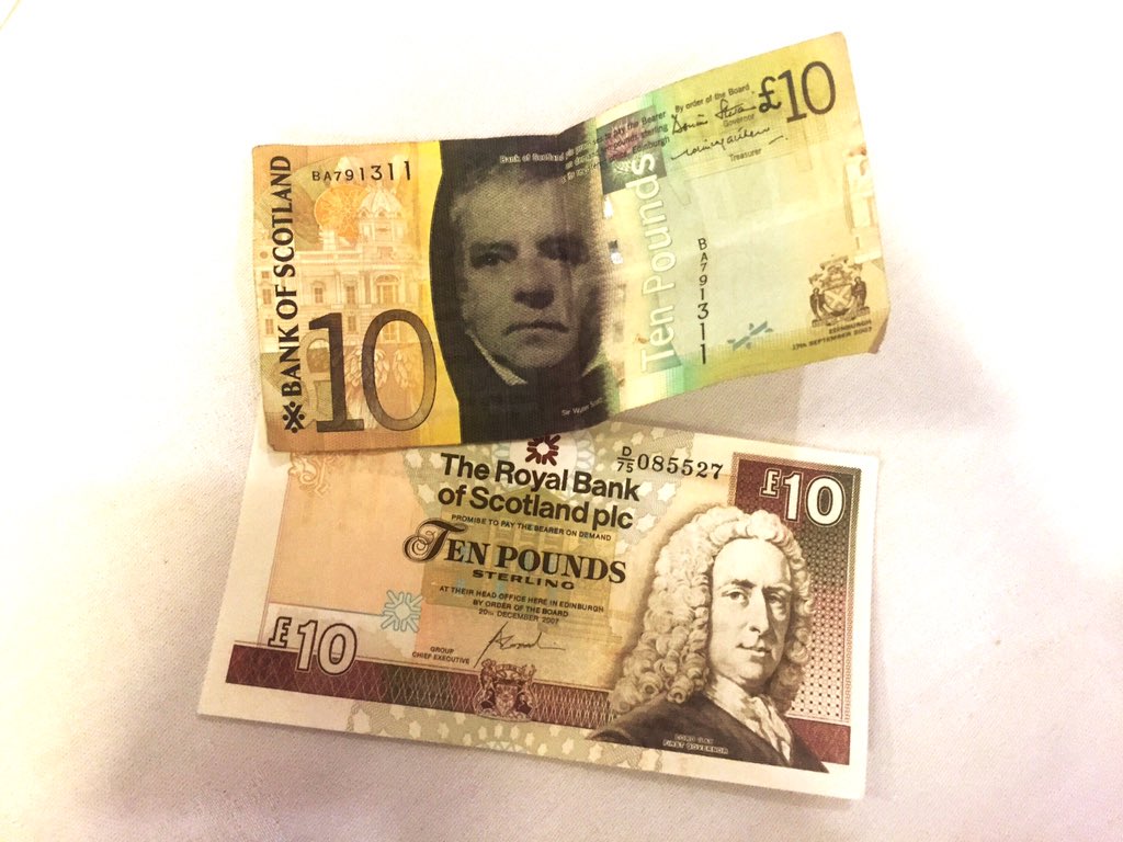 hellosunschein's tweet photo. Best non-dev lesson from #nsscotland? Scottish banknotes come in different forms from different banks. #mindblown https://t.co/EZxUePz7h5