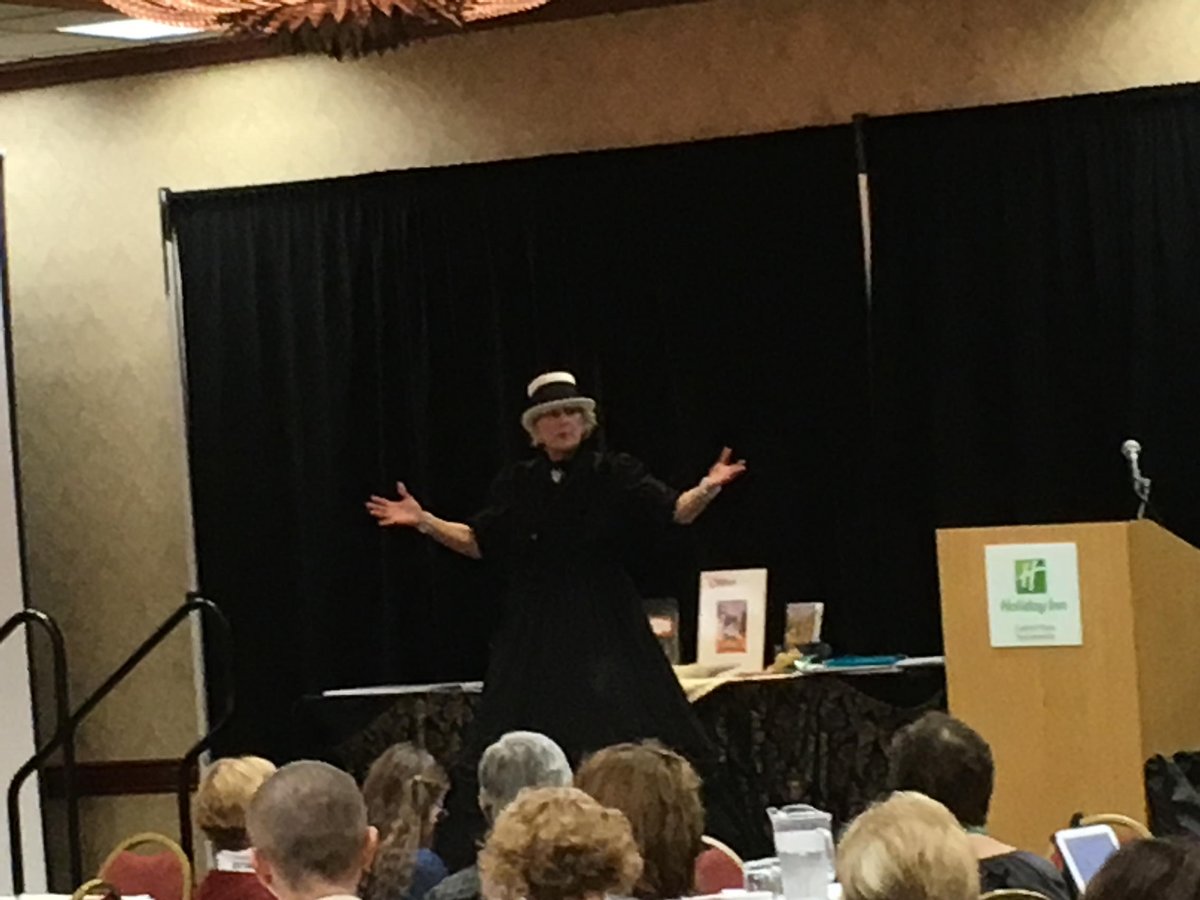 lindabcoffin's tweet photo. Chris Enss regaling us with tales of Women of the West (soiled doves, mail order brides, etc) at #APH2015. https://t.co/FXP3X7VPPu