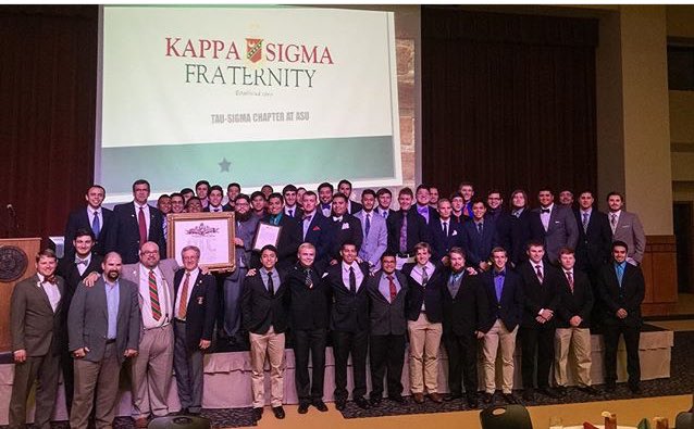 KappaSigmaJWU's tweet photo. Congrats to our brothers of @KappaSigmaASU on being chartered as the Tau-Sigma Chapter of @KappaSigmaHQ! #ΑΕΚΔΒ #ΤΣ https://t.co/9pnn6XINVc