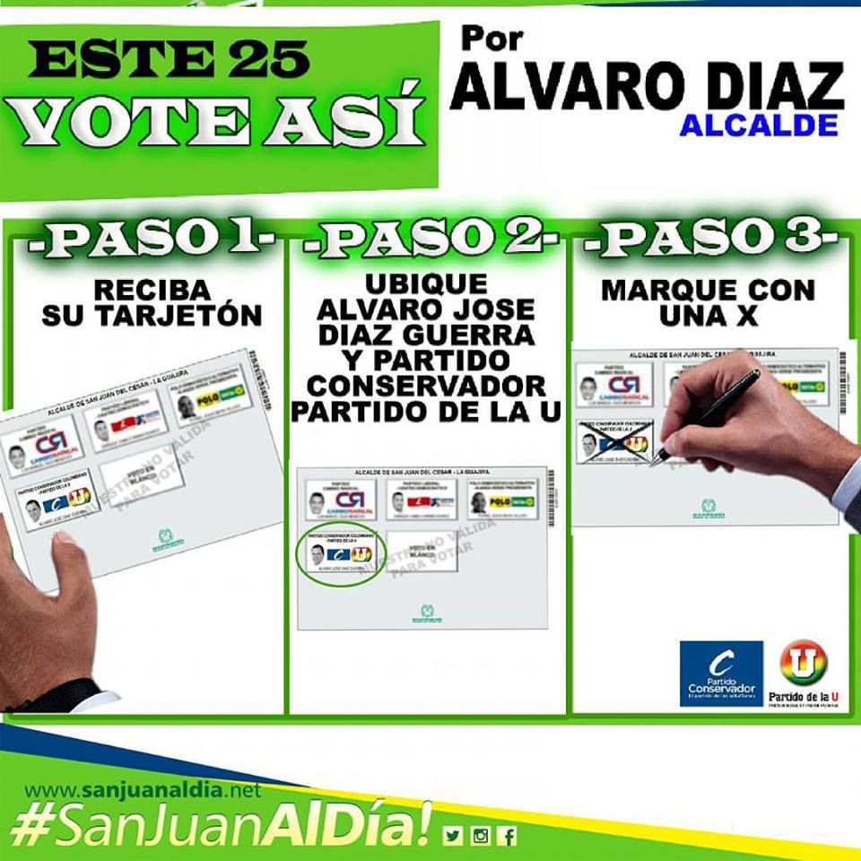 #Elecciones2015 Esta es la forma correcta de votar por <a href="/avodiaz/">Álvaro Díaz</a>
#PasionPorUnPueblo #SanJuanAldía #AlvarodiazAlcalde