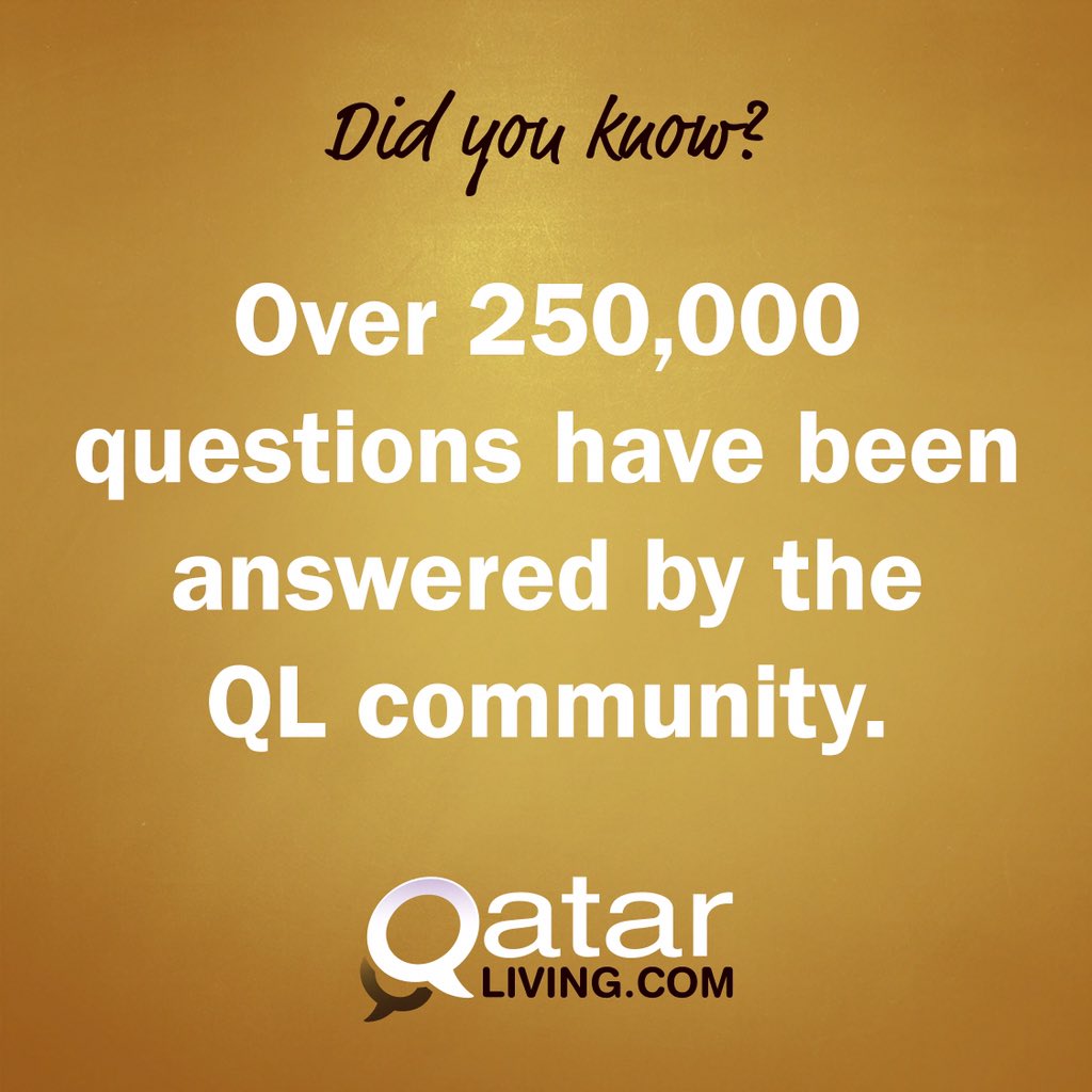 qatarliving's tweet photo. Qatar Living believes that collectively it’s members know everything about life in Qatar.
#QL10YEARS https://t.co/GtEKqNhJaQ