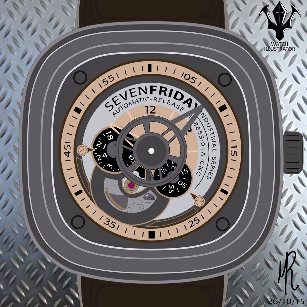 watchillustrat1's tweet image. Seven Friday P2/01 @SevenFridaySA @SevenFridayUAE #sevenfriday #p201 #watchillustrator #horologicalart