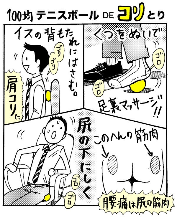 崎田ミナ くう ねる うごく 体メンテ 発売中 Twitterissa テニスボールdeコリとりブームが我が家で再燃 背中 が特に凝る旦那が 壁の間にボール挟んで背中周辺ゴリゴリして アヒィ とか ウホォ ッ とか言ってた 変な孫の手より全然応用効くね 崎田ミナ くう ねる うごく 体メンテ 発売中 Twitterissa テニスボールdeコリとりブームが我が家で再燃 背中 が特に凝る旦那が 壁の間にボール挟んで背中周辺ゴリゴリして アヒィ とか ウホォ ッ とか言ってた 変な孫の手より全然応用効くね