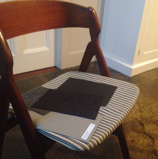 Decisions . . . . #fabric #reupholster #midcentury #danish #furniture #scandinavian #design #kvadrat #interiors