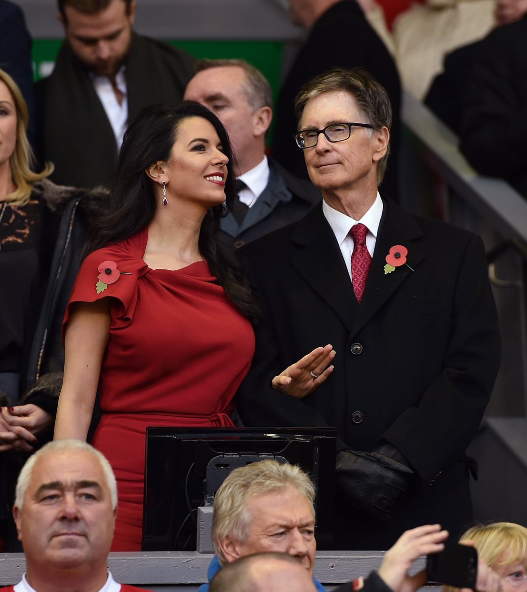 LFC's tweet photo. PHOTO: #LFC principal owner @John_W_Henry and @Linda_Pizzuti watch on at Anfield #LFC https://t.co/vCa2HAWFgz