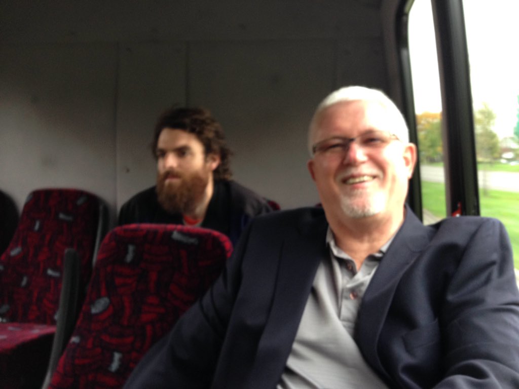 DummerC's tweet photo. Photobomb by Jeff Coyne of past president Dale Richwine on the way to #pncwa2015 https://t.co/QiigWuieHt