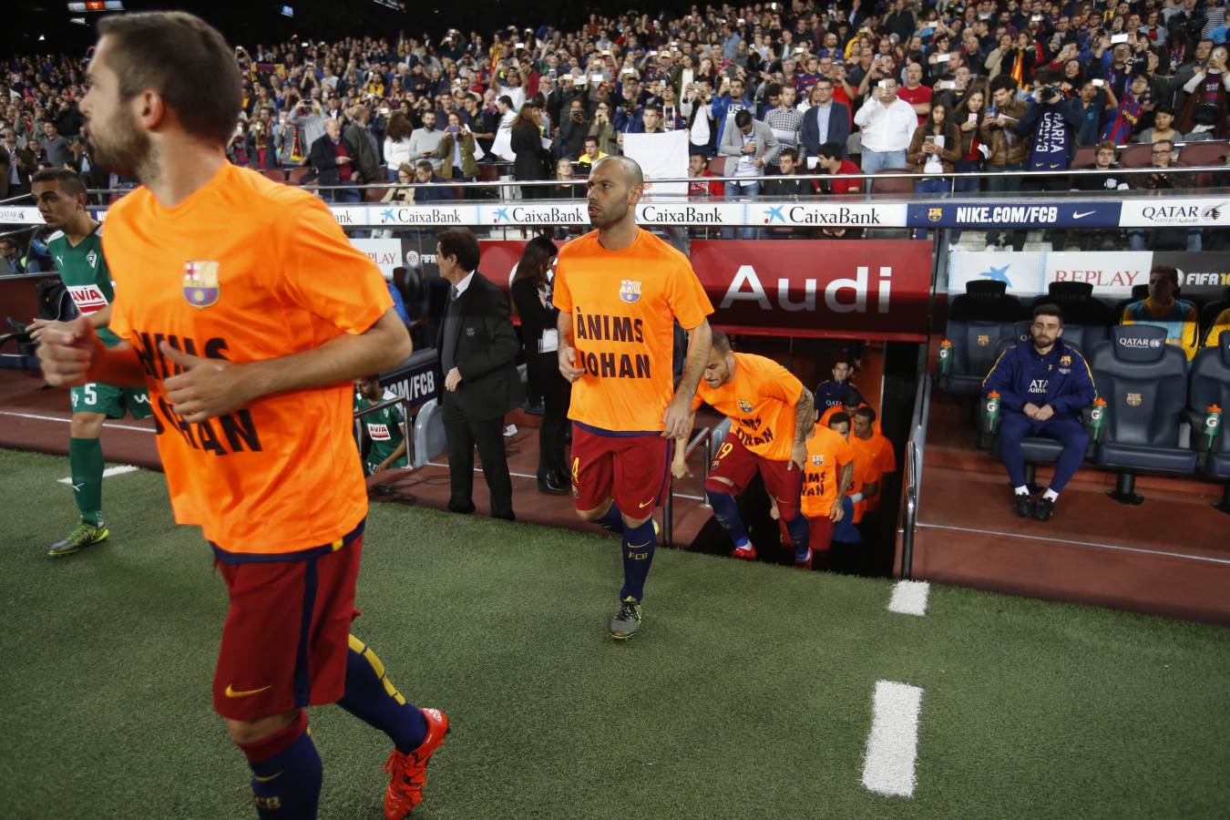 camiseta barcelona naranja 2015