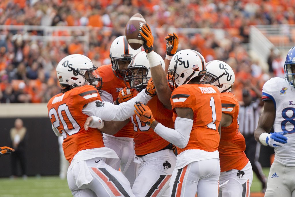CowboyFB's tweet photo. #okstate leads the Big 12 in scoring defense, total defense, rush defense, red zone defense, sacks &amp; tackles 4 loss https://t.co/FJnc1GSGlU