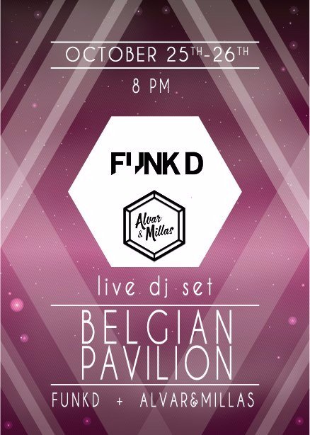 AskExpo's tweet photo. Let's dance tonight at @BeExpo2015 with @DJFUNKD and DJ-duo Alvar &amp; Millas from 8pm. https://t.co/hv9gMgjBAY