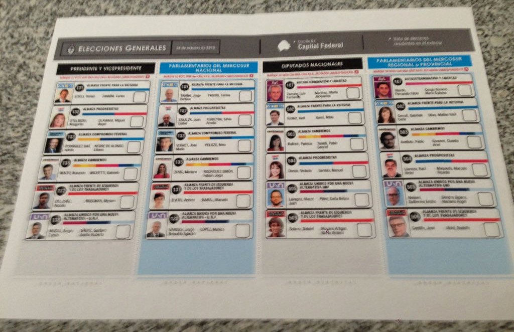 HOY los argentinos que viven en el exterior votan como deberíamos votar todos siempre: con #BoletaÚnica (de papel).